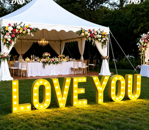 Lampes à lettres lumineuses néon LED RGB de 2 pieds, 3 pieds, 4 pieds pour la décoration de fête de mariage d'anniversaire en plein air - Product Image 1