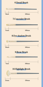 Giá Rẻ Giá Trang Điểm Bàn Chải Bộ 10Pcs Ngô Chất Liệu Sợi <span class=keywords><strong>Make</strong></span> <span class=keywords><strong>Up</strong></span> Mỹ Phẩm Công Cụ Trang Điểm Bàn Chải Kit Chấp Nhận Thiết Lập OEM Bàn Chải Công Cụ - Product Image 2