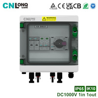 Boîtier de Combinateur Solaire CNLONQ DC1000V 1 entrée/1 sortie, IP65, PC+ABS, Boîtier de Protection DC pour Panneau Solaire, Anti-Poussière