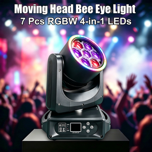Luci LED Moving Head 7x40W per DJ, Effetto Caleidoscopio, Controllo Pixel Bee Eye, RGBW 4in1, Zoom Wash per Discoteca, Nightclub, Feste, Vendita all'Ingrosso - Product Image 2
