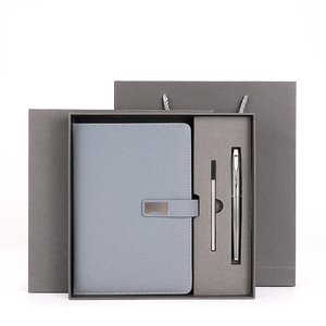 Ensemble <span class=keywords><strong>cadeau</strong></span> de stylo et carnet en cuir A5 avec logo personnalisé, boîte <span class=keywords><strong>cadeau</strong></span> haut de gamme, pages lignées, excellent <span class=keywords><strong>cadeau</strong></span> pour les entreprises et les écoles - Product Image 5