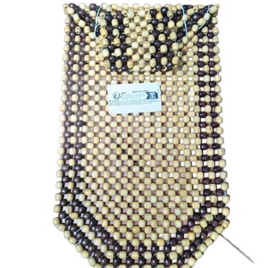 Coussin de siège de voiture en perles de bois rectangulaire, respirant, en bambou, pour massage et soutien lombaire, idéal pour chaise et véhicule - Product Image 5