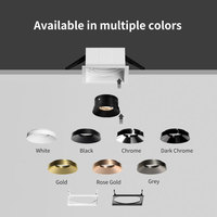 Plafonnier encastré ultra-fin et élégant pour la maison, les magasins, les villas, COB, haute luminosité, dimmable, spot LED encastré