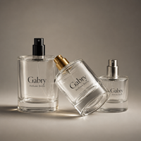 Atomiseur de parfum à brume fine, vaporisateur unique rond 30ml 50ml 100ml, flacon de parfum de luxe personnalisé, boîte personnalisée, flacon de parfum au design personnalisé