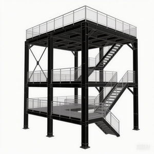 헤비 듀플렉스 로프트 메 자닌 강철 구조 플랫폼 라이트형 공장 워크샵 스틸 메 자닌 조합 - Product Image 1