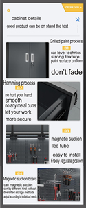 Armoire à outils d'atelier, coffre <span class=keywords><strong>de</strong></span> rangement pour mécanicien, ensemble <span class=keywords><strong>de</strong></span> boîtes à outils, armoire <span class=keywords><strong>de</strong></span> garage robuste, capacité <span class=keywords><strong>de</strong></span> charge <span class=keywords><strong>de</strong></span> 120 kg, garantie <span class=keywords><strong>de</strong></span> 3 ans - Product Image 6
