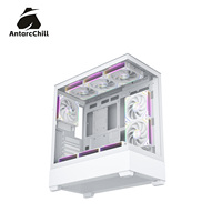Boîtier PC AntarcChill en gros, blanc, E-ATX, verre panoramique, double compartiment, séparation haut-bas, compatible radiateur 360