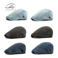 Gorra de hombre y mujer de PU con efecto lavado, transpirable, estilo coreano, vintage, artística, para primavera/otoño, gorra casual con visera de pato.