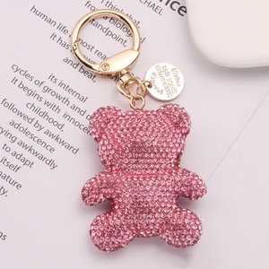 Luxury Bling Crystal mini orsacchiotto <span class=keywords><strong>portachiavi</strong></span> <span class=keywords><strong>portachiavi</strong></span> auto accessorio ciondolo scintillante con strass orsacchiotto <span class=keywords><strong>portachiavi</strong></span> - Product Image 4