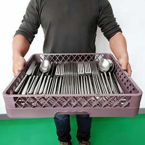 Panier de rangement empilable en plastique pour verres à vin et à bière, avec drain, couleur gris clair café - Product Image 3