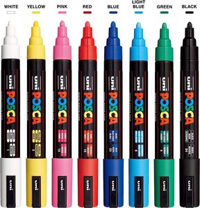 8 marqueurs de peinture <span class=keywords><strong>Posca</strong></span>, 5M marqueurs <span class=keywords><strong>Posca</strong></span> moyens avec pointes réversibles, ensemble de marqueurs <span class=keywords><strong>Posca</strong></span> de peinture acrylique |   Stylos <span class=keywords><strong>Posca</strong></span> pour l'art - Product Image 6