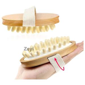 Cepillo de Masaje de Madera Natural con Logotipo Personalizado, Agarre Ergonómico, Peine Masajeador para Cuero Cabelludo, Relajación Corporal, Cepillo para el Cabello - Product Image 3