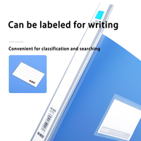 Boîte de rangement portable en plastique PP de haute qualité, format A4, bleue, pour documents scolaires et de bureau, facile à transporter