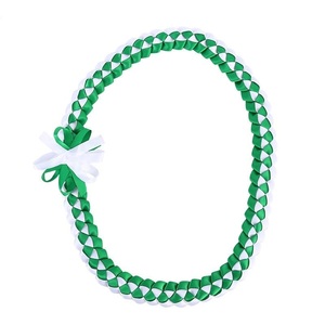 Ensemble de colliers de ruban en polyester multicolores, tissés à la main, rubans tressés pour les diplômés, avec collier de fleurs, bracelets, utilisation scolaire - Product Image 6