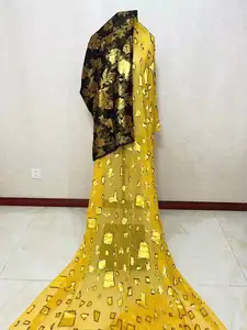 Conjunto de seda Dirac de seda de 3.5 metros com 2 metros Gabasar vestido feminino de seda, pronto para enviar