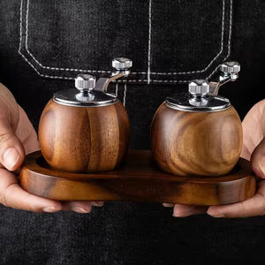 Molinos de Sal y Pimienta de Madera Manuales, Multiusos, para Barbacoa, Especias, Herramientas de Cocina - Product Image 1