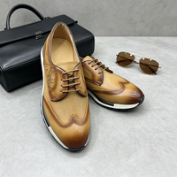 Chaussures habillées pour hommes de haute qualité à semelle épaisse, motif crocodile, en cuir, style baskets, pour affaires et occasions décontractées