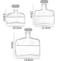 Diffuseur de parfum en verre rond carré sans flamme avec fleurs séchées et aromathérapie