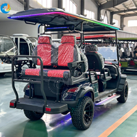 Voiturette de golf électrique Robetaa de style chinois, 48V, 4 roues, batterie au lithium, élégante, 6 places, certifiée CE