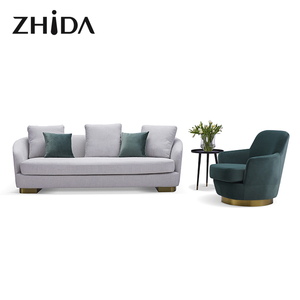 Sofá Esquinero en Forma de L Moderno <span class=keywords><strong>con</strong></span> Tapicería de Tela Crema para Sala de Estar, Sofá <span class=keywords><strong>Cama</strong></span> <span class=keywords><strong>con</strong></span> <span class=keywords><strong>Chaise</strong></span> Longue, Juego de Muebles <span class=keywords><strong>con</strong></span> Patas de Nogal, Sofás Modulares - Product Image 4