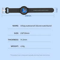 Bracelet léger en silicone anti-perte pour Airtag, motif dessin animé (Donut, Pingouin), pour enfants, avec logo personnalisé, vente en gros