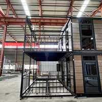 Maison mobile préfabriquée habitable, 2 à 5 chambres, 20 pieds, 40 pieds, maison conteneur pliable extensible, utilisation en entrepôt, terrasse, véranda