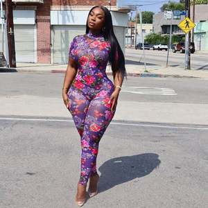 Tuta da Donna alla Moda Sexy Casual con Spalle Scoperte, Patchwork e Schiena Scoperta - Product Image 3