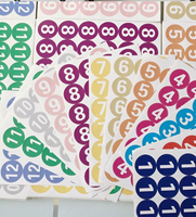 Autocollant Numérique Personnalisé en Papier de 25 mm, Étiquette Ronde Adhésive Imperméable pour Promotion en Supermarché et Exposition d'Articles d'Épicerie