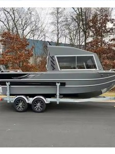 Modern 22-foot White Luxury Aluminum Welded Sports <b>Yacht</b> Cabin for 6 People 200HP Outboard Engine Fishing Water Sport - Product Image 2