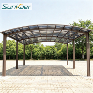 Abri de voiture en aluminium et polycarbonate SunkaerCheap : <span class=keywords><strong>Prix</strong></span> abordable, robuste et stable, protection solaire, auvent de voiture, <span class=keywords><strong>garage</strong></span> - Product Image 2