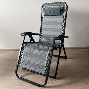 <span class=keywords><strong>Chaise</strong></span> longue réglable pour <span class=keywords><strong>jardin</strong></span> extérieur Qualité Zéro Gravité Pliable Plage Inclinable Étanche Osier Acier Métal Parc Patio - Product Image 4