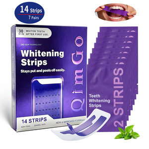 Bandes <span class=keywords><strong>blanchissantes</strong></span> professionnelles pour les dents, sourire éclatant et magnifique, sans sensibilité, sans peroxyde, 7 paires, 14 bandes - Product Image 1