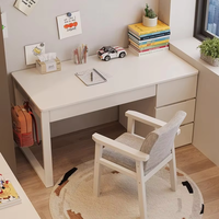 Bureau d'ordinateur portable/table d'étude moderne en bois de chêne massif et console sculptée à la main chinoise avec tiroir, durable