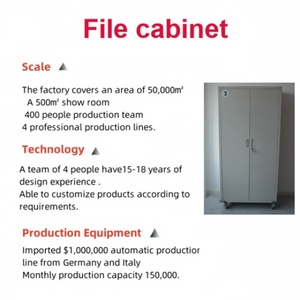 Armoire de classement en acier à 2 portes au design moderne pour bureau à domicile et école – Casier de rangement sécurisé à prix abordable pour dossiers usagés - Product Image 3