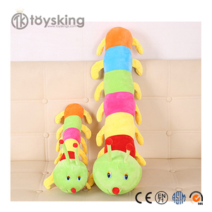 Encantadores juguetes educativos para bebés, <span class=keywords><strong>oruga</strong></span> <span class=keywords><strong>de</strong></span> <span class=keywords><strong>peluche</strong></span> rellena con bordado, tela <span class=keywords><strong>de</strong></span> felpa Velboa súper suave personalizada - Product Image 3