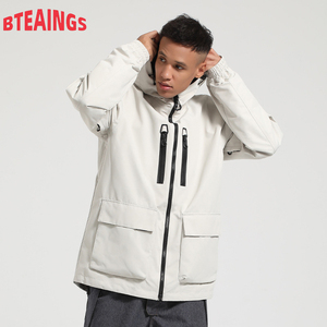 <span class=keywords><strong>Veste</strong></span> bomber d'hiver épaisse imperméable coupe-vent respirante à motif cœur pour femmes et hommes, style streetwear - Product Image 3