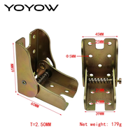 Support pliable en acier laminé à froid de conception moderne, épaisseur 2,5 mm, charnière autobloquante, angle d'ouverture de 90 degrés, accessoires de pieds, coin