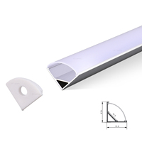 Canal profilé en aluminium pour armoire de cuisine, pour bande lumineuse avec couvercle en PC