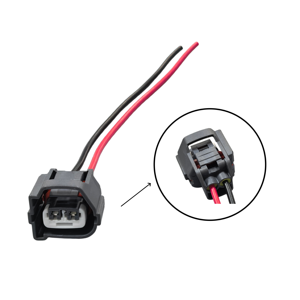 Konektor Lampu Kabut Mobil 2 Pin Female Plug Otomotif dengan Kabel Harness Pre-Wired Pigtails 90980-10899 - Product Image 1