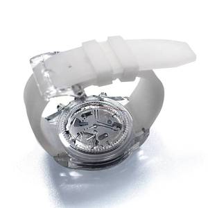 New Fashionable White Minimalist VK63 Movement Case 41mm Rubber Strap <b>Cute</b> Quartz Watch - Product Image 6