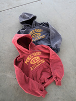 Sweat à capuche athlétique rétro Y2K personnalisé pour homme, teint en pièce, imprimé craquelé, coupe ample, en molleton de coton, style streetwear