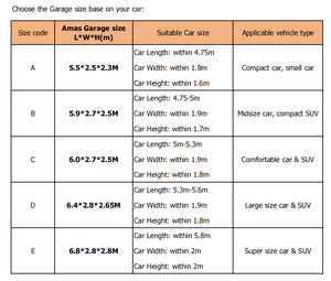 Amas Personnalisé B Taille 5.9M Fer Galvanisé Rétractable Extérieur Carport Portable Voiture Pliable Garage Extérieur Abri Voiture Pliable - Product Image 3
