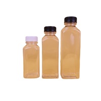 Botella de Plástico PET Transparente Vacía de 250 ml para Jugo, Leche, con Logotipo Personalizado, Botella para Bebidas para Venta