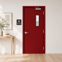 Porte coupe-feu d'urgence en acier à fermeture automatique, finition thermolaquée, design moderne, pour hôtels, écoles, bureaux, commerces, sous-sols