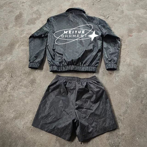 Completo Sportivo Personalizzato da Uomo: Tuta 2 Pezzi con <span class=keywords><strong>Polo</strong></span> Antivento, Pantaloncini con Elastico in Vita, T-Shirt <span class=keywords><strong>Polo</strong></span> in Nylon e Pantaloni - Product Image 3