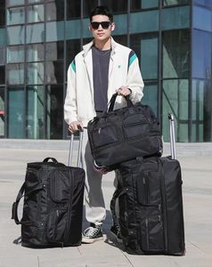 <span class=keywords><strong>M</strong></span> katlanabilir haddeleme silindir çanta büyük kapasiteli arabası çantası çift katlı arabası seyahat çantası ile tekerlekler - Product Image 3