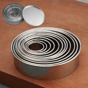 Kit de 12 pistolets ronds en acier inoxydable, pour pâtisserie, <span class=keywords><strong>donuts</strong></span>, biscuits, ensemble de moules à biscuits, avec anneaux - Product Image 3