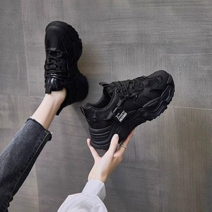 Women Mesh Chunky Sneakers Lace‑Up Thick Platform Sole Breathable Casual Sport Running Shoes - Product Image 4