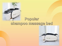 Lit de massage électrique vibrant de luxe et fauteuil-lit de lavage de cheveux au design moderne pour salon, barbier et usage esthétique