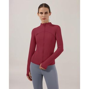 Veste de sport ajustée pour femme FOXA, fermeture éclair intégrale, longueur mi-haute, extensible dans quatre directions, pour yoga et gym - Product Image 4